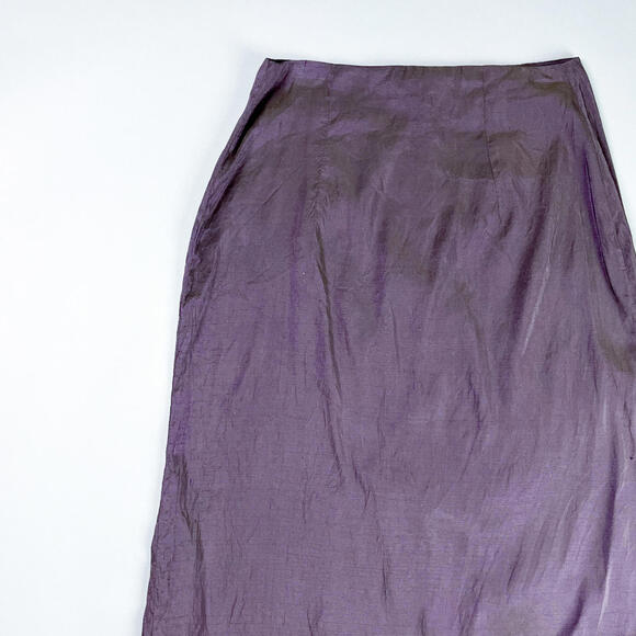 Y2K Purple Midi Skirt with Embroidered Hem - Picture 4 of 8